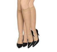 LORES 2 Paia di Gambaletti da Donna - Velati 15 DEN Effetto Seconda Pelle Calzini Trasparenti Colori Naturali Ideali per Ufficio e Tempo Libero Melanie15, Natural