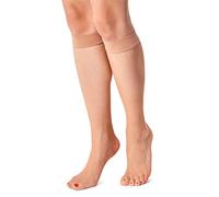 LORES Calze a rete da donna, altezza al ginocchio, modello a rombi, Eli Visone, Taglia unica