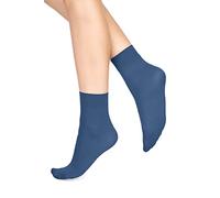 LORES Calze aderenti da donna in microfibra opache, lunghezza 60 denari, anti-pressione, alla caviglia, calze alte [Made in Italy], Blu navy, Taglia unica