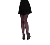 LORES Collant Donna Concorde 60 Denari Morbidi e Coprenti - Classici Opachi in Microfibra Resistente Made in Italy A Copertura Totale, Melanzana M