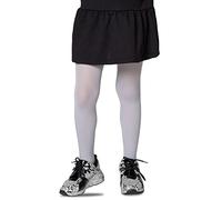 Lores, Collant in tinta unita da bambina, con piedi, opachi, 40 denari, per danza classica (realizzati in Italia), Light grey, 7-8 Anni