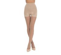 LORES Collant Snellenti Nude a Vita Alta con Compressione Control Top Effetto Push Up Effetto Modellante, Natural S/M