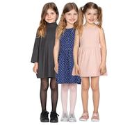 LORES Confezione da 3 collant per bambine semplici semi-velati classici con piede per danza classica da tutti i giorni 20 DEN Tonia, Mix 7-8 anni