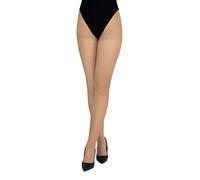 LORES Nude - Calze da donna, 20 denari, classiche, semplici, semitrasparenti, completamente coprenti, calze naturali Trocadero, Visone, XL