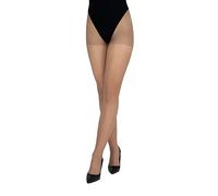 LORES Nude - Calze da donna, 20 denari, classiche, semplici, semitrasparenti, completamente coprenti, calze naturali Trocadero, havane, M