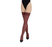 LORES Opachi 60 DEN Calze autoreggenti Alta Collant sopra il ginocchio Sexy Calze Silicone, Porto., XS-S