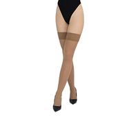 LORES Opachi 60 DEN Calze autoreggenti Alta Collant sopra il ginocchio Sexy Calze Silicone, Visone, XL-XXL