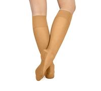 LORES Pop Socks - Calzini da donna, traspiranti, con suola massaggiante, senza pressione, 20 DEN, un paio, Sahara, Taglia unica