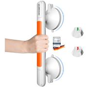 LORESJOY Maniglia Doccia Anziani, Maniglione Bagno Disabili, Maniglia Ventosa per Doccia, Maniglioni Bagno per Anziani, Maniglioni Bagno con Ventosa, Senza Foratura, WC Maniglie Ventosa(Orange)