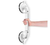 LORESJOY Maniglie Doccia Ventosa, 46cm Maniglia Doccia Anziani, Maniglione Bagno, Senza Foratura, Maniglia Ventosa per Doccia MAX 130 kg, Maniglioni Bagno per Anziani - Bianco