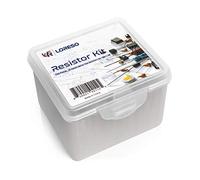 LORESO - Kit di resistori assortiti, confezione da 1200 pezzi, 38 valori, 1/4 W, 1% a film metallico, conforme alla normativa ROHS, da 0 a 1 M Ohm, resistori comuni per hobby, elettronica audio-video,