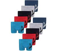 LOREZA ® 10 Boxer Ragazzi Bambino Intimo Mutande Ragazzo in Cotone(116-122 (6-7 Anni), Set da 10) Modello 1