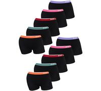 LOREZA ® 10 Mutandine da Bambina in Cotone - Modello Boxer - Stile Hipster - (140-146, Modello 8