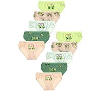 LOREZA ® 10 Slip in Cotone per Ragazze (128-134 (8-9 Anni), Set di 10) Modello 11