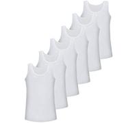 LOREZA ® 6 Canottiere da Bambino in 100% Cotone- Basics - 4-5 Anni