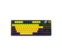 LORGAR KBP70TKLW, Wireless TKL Mechanical Gaming Keyboard Pro, Black/Yellow, EN Layout LRG-KBP70TKLW-YL-US, francobollo verde 0,8 l