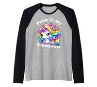 L'orgoglio è il mio superpotere unicorno Maglia con Maniche Raglan