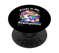 L'orgoglio è il mio superpotere unicorno PopSockets PopGrip Adesivo