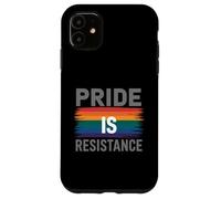 L'orgoglio è la resistenza messaggio arcobaleno Custodia per iPhone 11