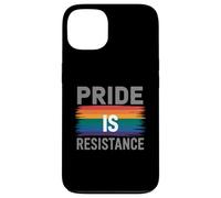 L'orgoglio è la resistenza messaggio arcobaleno Custodia per iPhone 13