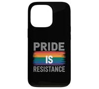 L'orgoglio è la resistenza messaggio arcobaleno Custodia per iPhone 13 Pro