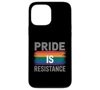 L'orgoglio è la resistenza messaggio arcobaleno Custodia per iPhone 13 Pro Max