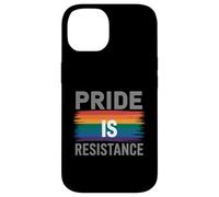 L'orgoglio è la resistenza messaggio arcobaleno Custodia per iPhone 14