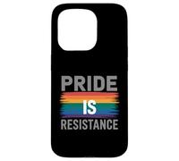 L'orgoglio è la resistenza messaggio arcobaleno Custodia per iPhone 15 Pro