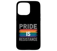 L'orgoglio è la resistenza messaggio arcobaleno Custodia per iPhone 15 Pro Max