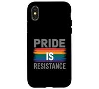 L'orgoglio è la resistenza messaggio arcobaleno Custodia per iPhone X/XS