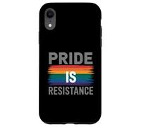 L'orgoglio è la resistenza messaggio arcobaleno Custodia per iPhone XR