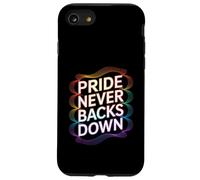 L'orgoglio non si ferma mai il messaggio arcobaleno Custodia per iPhone SE (2020) / 7/8