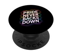 L'orgoglio non si ferma mai il messaggio arcobaleno PopSockets PopGrip Adesivo