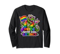 L'orgoglio Non va mai estinto T-Rex Gay-Saurus Maglia a Manica
