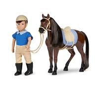 Lori Brian e Barnaby, Mini Bambola con Cavallo e Accessori, 15 cm