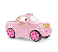 Lori - Roulez et brillez ! Rosa - Camioncino per Mini Bambole - Auto Rosa per Bambole da 6 Pollici - Gancio di Traino e Porte apribili - 3 Anni +