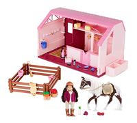 Lori - Set stalla e Cavalli di Philippa - Mini Bambola, Cavallo Giocattolo e stalla - 3 Anni +