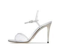 Loriblu - sandali color argento effetto specchio in plexi e pelle nappa - - Shoes - Donna - Grigio - 38 EU