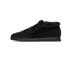 Loriblu, ,Shoes ,Donna ,Nero ,36 EU Loafer in camoscio con cristalli
