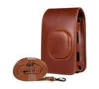 LORIER Borsa a mini telecamera morbida retrò PU. Custodia in pelle for tracolla Borsa for fotocamera istantanea adatta for Fujifilm Instax Mini Liplay Borsa fotografica (Color : Bruin)