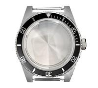 LORIER Cassa dell'orologio in acciaio inossidabile 41 mm, dotata di movimento automatico NH35/NH36, anello in alluminio, cassa dell'orologio in vetro zaffiro, 4, misura unica