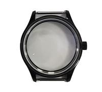 LORIER Cassa dell'orologio in vetro zaffiro, PVD nero, movimento a carica manuale, in acciaio inox 316L, compatibile con Bomax Marina 44 mm ETA6497/6498 L2, Colore unico, misura unica