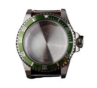 LORIER Cassa Dell'orologio per NH35/36 Movimento Acrilico Cupola di Cristallo Verde Alluminio Lunetta Cricchetto 120 Clic Accessori Per Orologi 5ATM Cassa Della Vigilanza, Taglia unica, misura unica