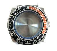 LORIER Cassa Dell'orologio Stile Samurai per NH35/NH36 4R35 Movimento di Cristallo di Zaffiro Accessori Della Vigilanza Parti di Guarda caso, A6, misura unica