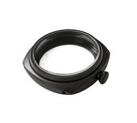 LORIER Cassa nera placcata in acciaio inossidabile 316L 45 mm maniglia a vite adatta per cassa dell'orologio con movimento manuale 6497/6498/3600, Colore unico, misura unica