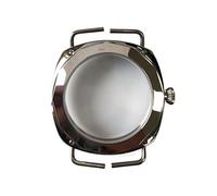 LORIER Cassa per orologio compatibile con Bomax Marina 45 mm in acciaio inox Sculpture Vintage adatta a tutti i movimenti ETA 6497 e 6498 Cassa dell'orologio, Colore unico, misura unica