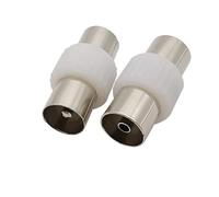 LoRier Connettore Jack for Antenna TV Bianca da Maschio a Maschio/da Femmina a Femmina for antenne TV Cavo coassiale RF Prolunghe for Prese Adattatore (Color : TV Female to Female, Size : 10Pcs)
