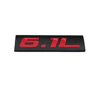 LORIER Metallo Car Styling 6.1l Logo Emblem Emblema Ala Porta Badge Sticker Accessori For Decalcomania Adesivi con logo e adesivi (Color : Black With Red)