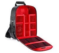LORIER Zaino for la protezione impermeabile e antiurto della fotocamera, adatto for SLR/digitale SLR/batteria dell'obiettivo della fotocamera mirrorless Borsa fotografica (Color : Red)