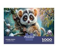 Loris lento Puzzle Premium 1000 Pezzi Intrattenimento Familiare Foresta invernale gelida Canopy Antistress Cartone Qualità, Regalo Compleanno Natale 38x26cm/1000pcs